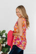 Afternoon Delight Floral Tank- Fuchsia