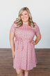 Make A Way Floral Short Sleeve Dress- Dusty Pink