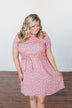 Make A Way Floral Short Sleeve Dress- Dusty Pink