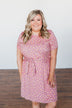 Make A Way Floral Short Sleeve Dress- Dusty Pink