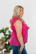 Someone You Adore Flutter Sleeve Blouse- Fuchsia