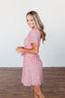 Make A Way Floral Short Sleeve Dress- Dusty Pink