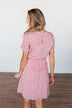 Make A Way Floral Short Sleeve Dress- Dusty Pink