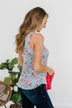 Cricket Chirps Floral Tank- Sky Blue