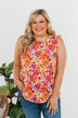 Afternoon Delight Floral Tank- Fuchsia