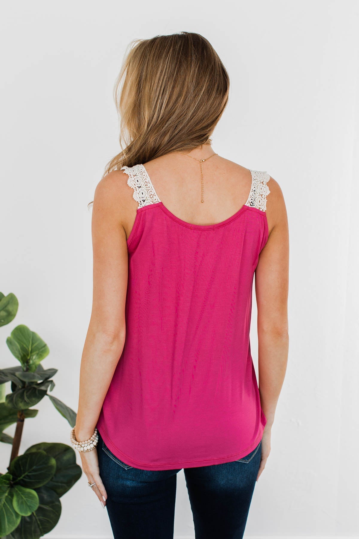 Poetry In Motion Tank- Fuchsia