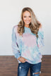 Tie Dye Pullover Top- Pink, Blue, & Purple