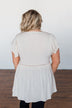 Be Set Free Lace Babydoll Top- Sand