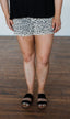 KanCan Frayed Hem Shorts- Light Tan Leopard Wash