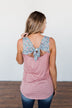 Right Where I Belong Striped Tank Top- Mauve Pink