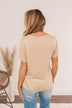 Always Essential V-Neck Top- Tan