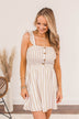Meet Cute Smocked Mini Dress- Taupe
