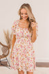 Afternoon Daydream Off-The-Shoulder Dress- Pink