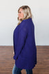 Knitted Drape Cardigan- Royal Blue