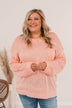 Endlessly Cozy Knit Pocket Sweater- Light Pink