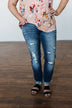 KanCan Raw Hem Skinny Jeans- Wendy Wash