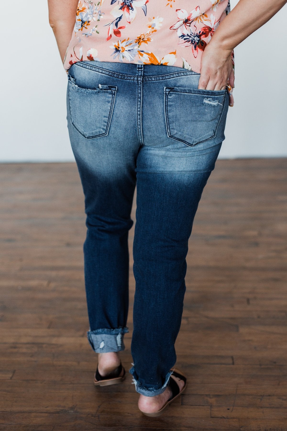 KanCan Raw Hem Skinny Jeans- Wendy Wash