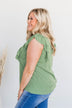 Let You Know Flutter Sleeve Blouse- Sage