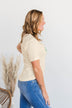 Say A Wish Leopard Shamrock Tee- Cream