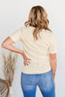 Say A Wish Leopard Shamrock Tee- Cream