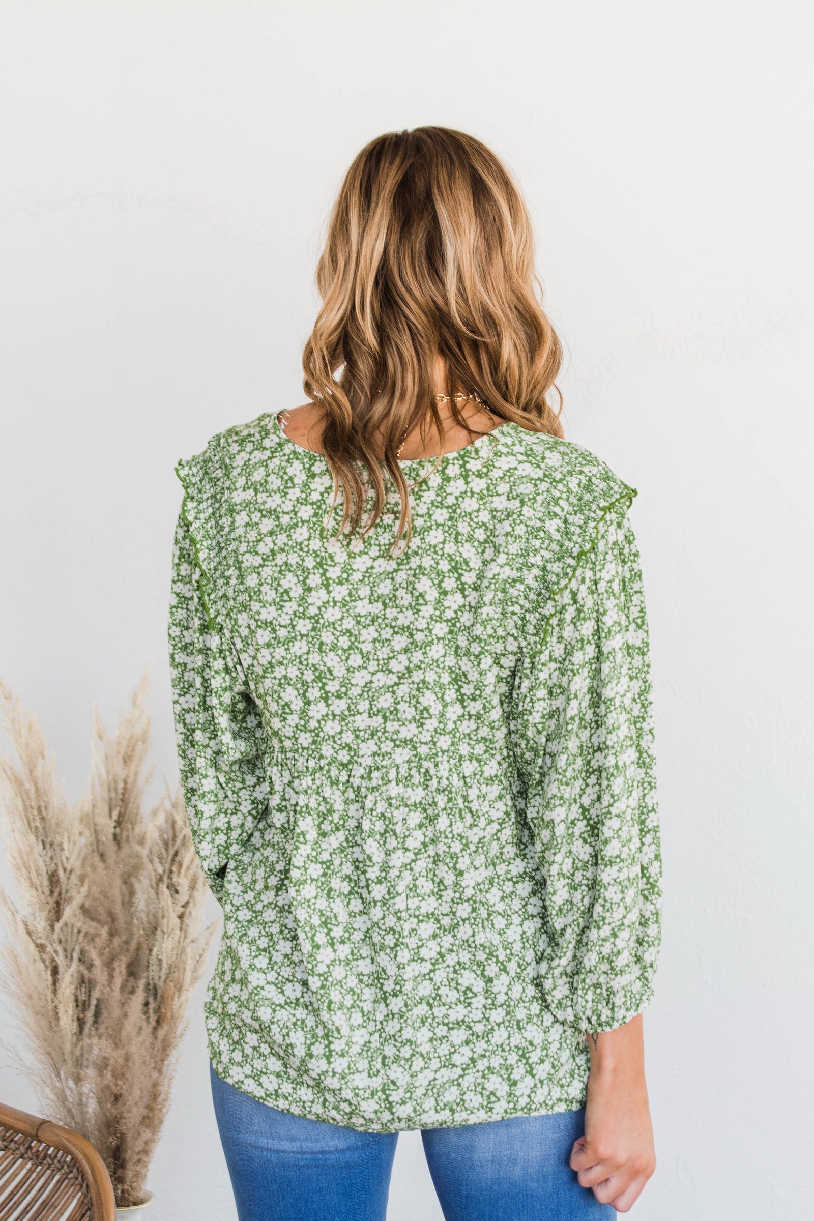 Leprechaun Luck Blouse Top- Green & Ivory