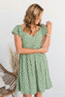 Better By Myself Floral Dress- Sage & Ivory