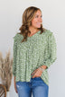 Leprechaun Luck Blouse Top- Green & Ivory