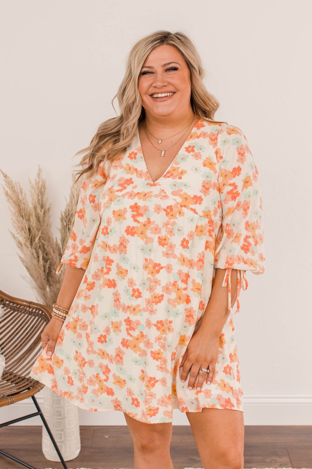 Growing Kindness Mini Dress- Ivory