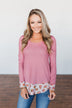 Promise Me Forever Waffle Knit Top- Mauve Pink