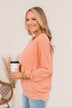 Nothing But Love Long Sleeve Top- Light Salmon