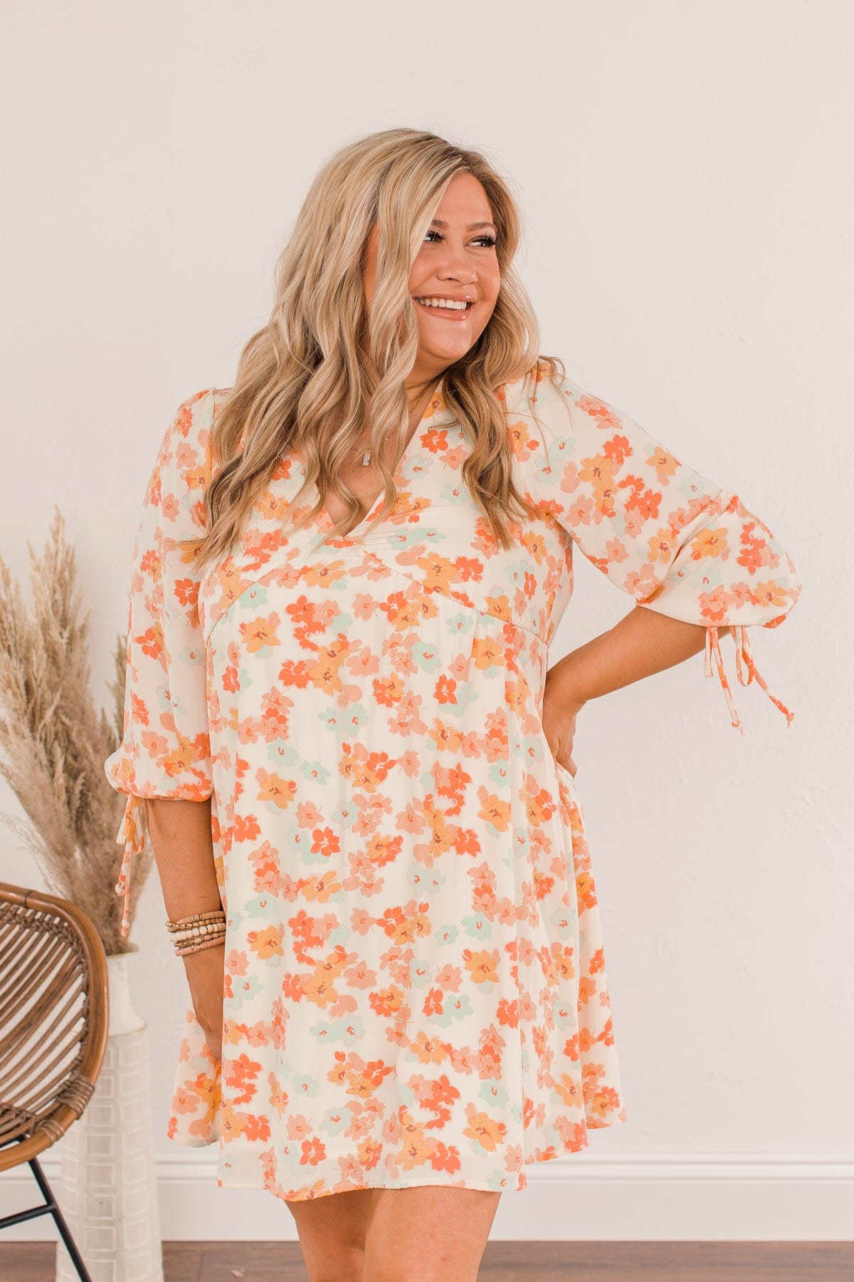 Growing Kindness Mini Dress- Ivory