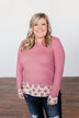 Promise Me Forever Waffle Knit Top- Mauve Pink