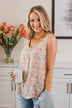 Morning Meadows Floral Tank- Coral & Yellow