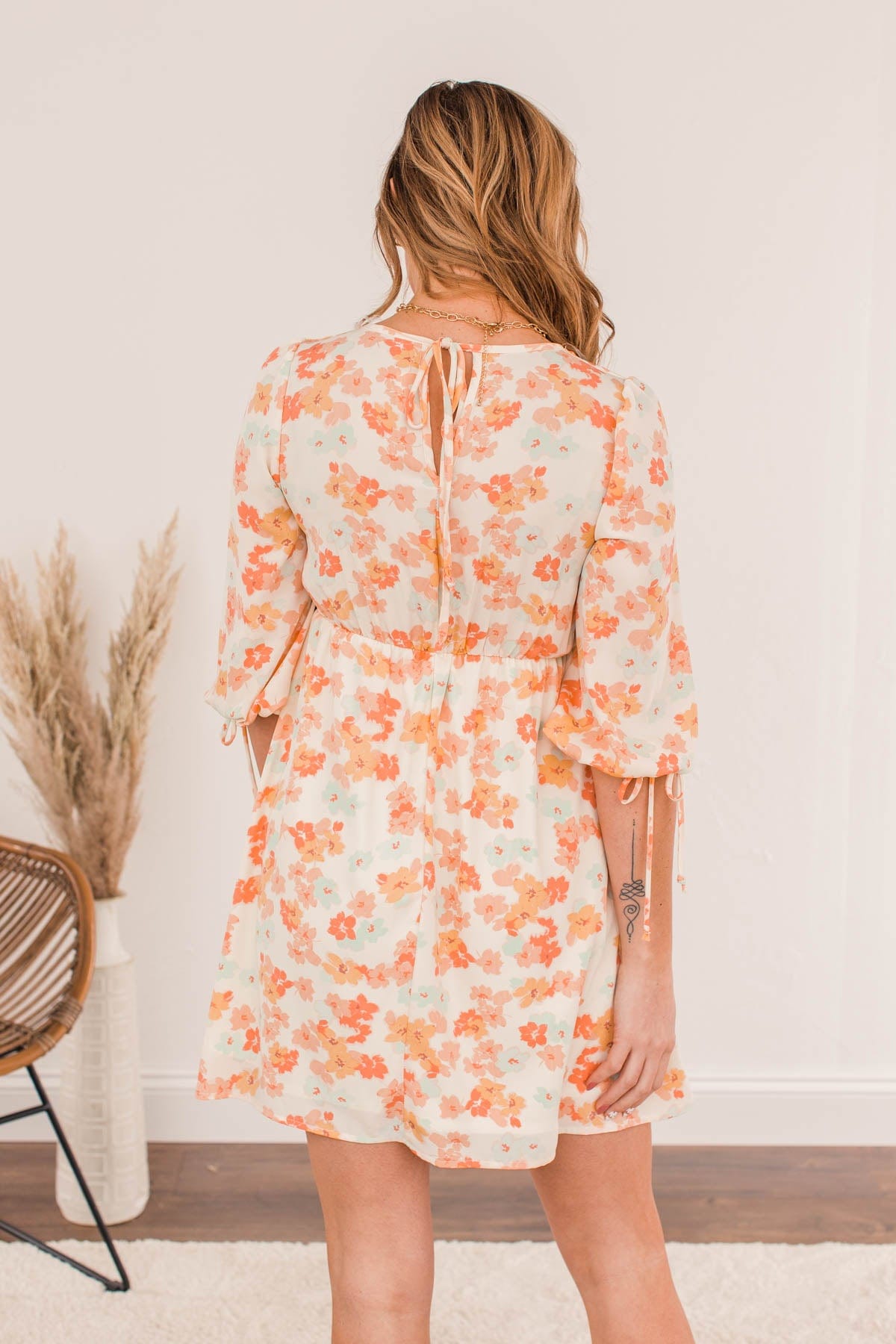 Growing Kindness Mini Dress- Ivory