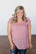 Dancing In Fields Floral Top- Pink