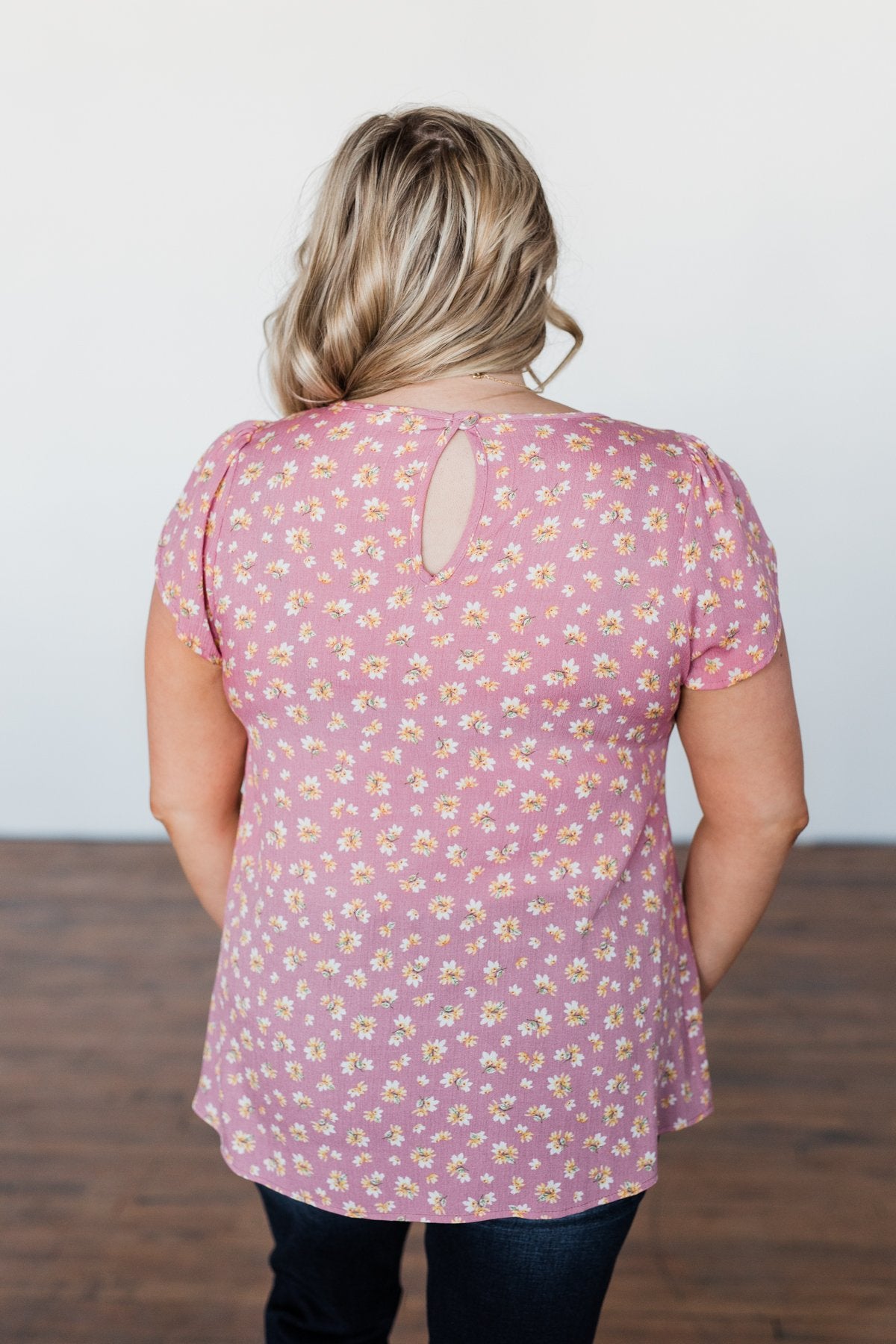 Dancing In Fields Floral Top- Pink