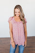 Dancing In Fields Floral Top- Pink