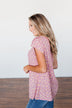Dancing In Fields Floral Top- Pink