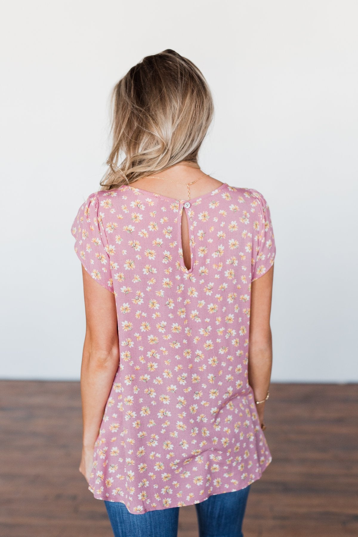 Dancing In Fields Floral Top- Pink