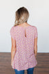 Dancing In Fields Floral Top- Pink