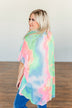 Brilliantly Bold Tie-Dye Mesh Kimono- Multi-Color