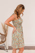 Dandelion Daydreams Floral Dress- Dusty Teal
