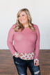 Promise Me Forever Waffle Knit Top- Mauve Pink