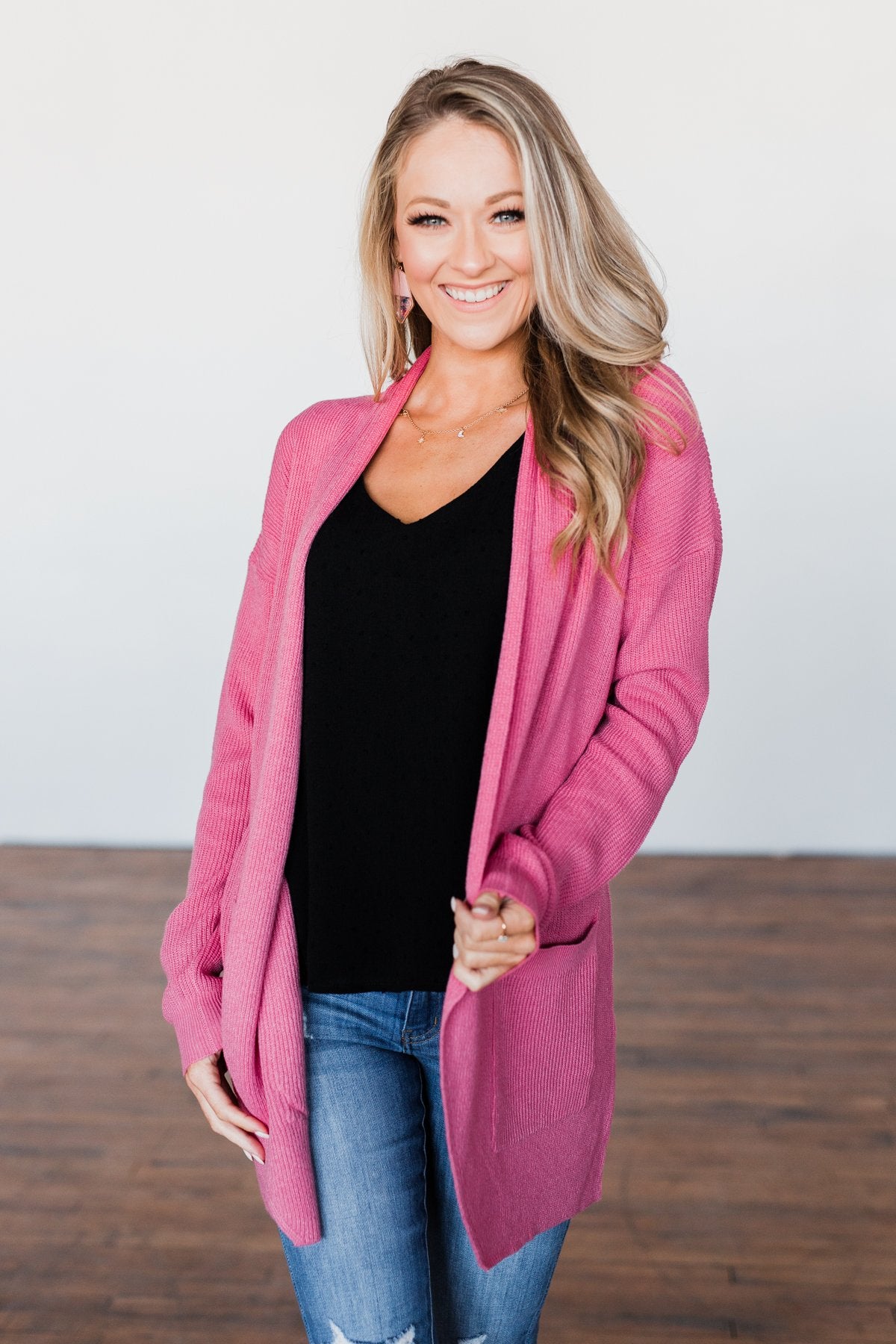 Share The Love Knit Cardigan- Orchid