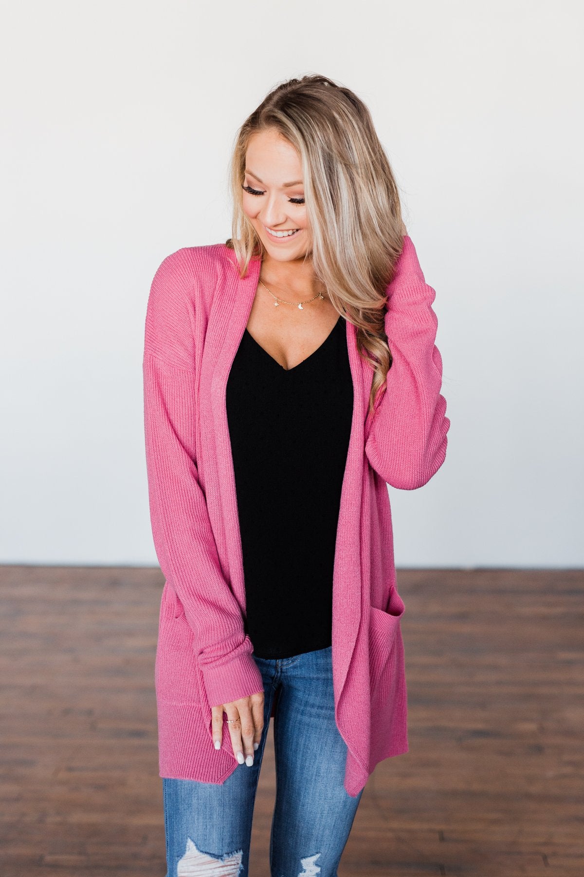 Share The Love Knit Cardigan- Orchid