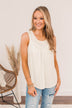 Devoted Darling Knit Tank Top- Ivory