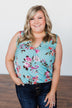 How Lovely Floral Tank Top- Blue