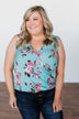 How Lovely Floral Tank Top- Blue