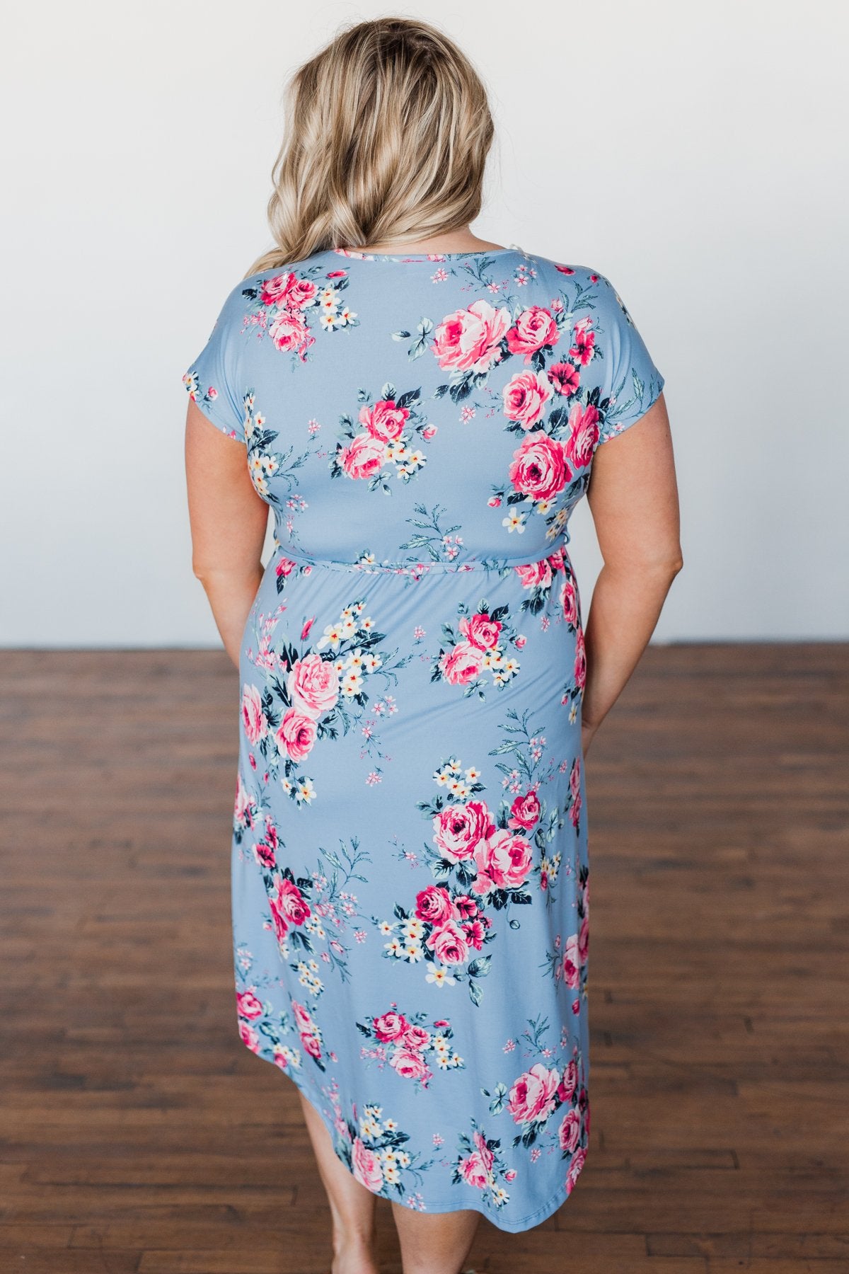 Everything You Want Floral Tie Dress- Baby Blue – The Pulse Boutique