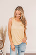 Let's Go Out Striped Tank Top- Goldenrod